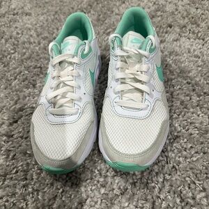 Nike Women's White and Mint Sneakers